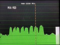 V detailnom zabere z expandovaneho frekvencneho spektra vidiet 8 transponderov vo vertikalnej polarizacii od TP 42 na f=10 729 MHz po TP 56 na f=10 936 MHz,ktore su s vysokou signalnou kvalitou dostupne v mieste prijmu Lucenec.