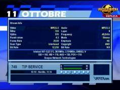 Intelsat 907 at 27.5 w _ North East zone footprint _ 3 851 LC DVB S2 QPSK feed UNIRE Sat TIP Service Italy _ 04