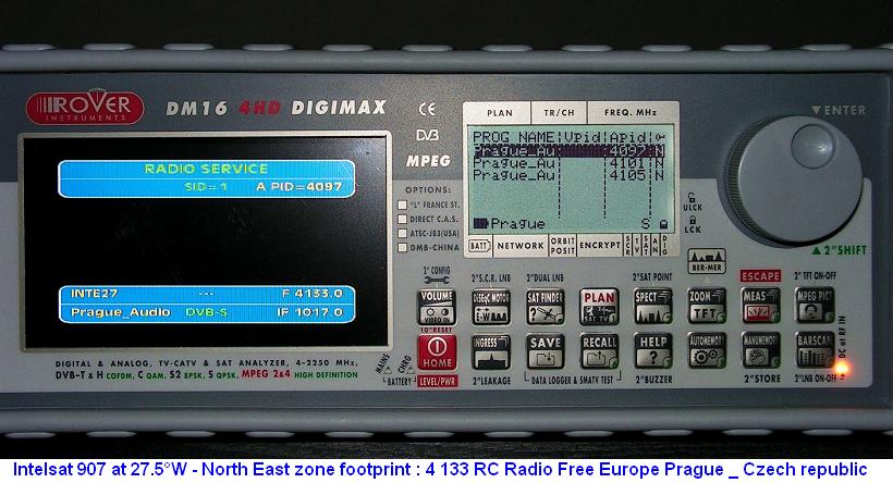 Intelsat 907 at 27.5 w _ north east zone footprint _ 4 133 RC Radio Free Europe Prague  000