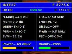 IS 907 at 27.5w_3 773 L dvb s2 packet KAL-Q data