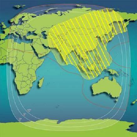 Insat 2E at 83.0 E _ C band _ zone footprint